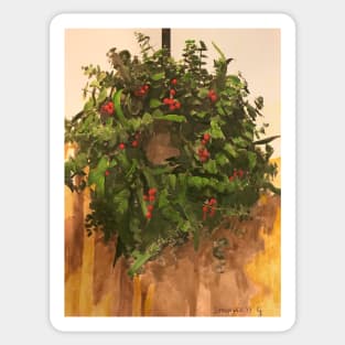 Hanging Christmas Wreath Sticker